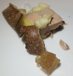 Foie gras, truffle, cider