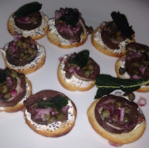 Rolled pig spleen